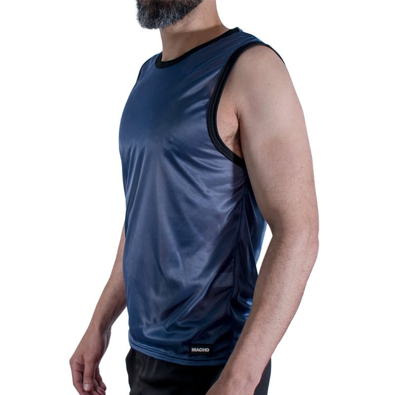 MACHO - T-SHIRT BLEU MARINE TAILLE S/M – Image 2