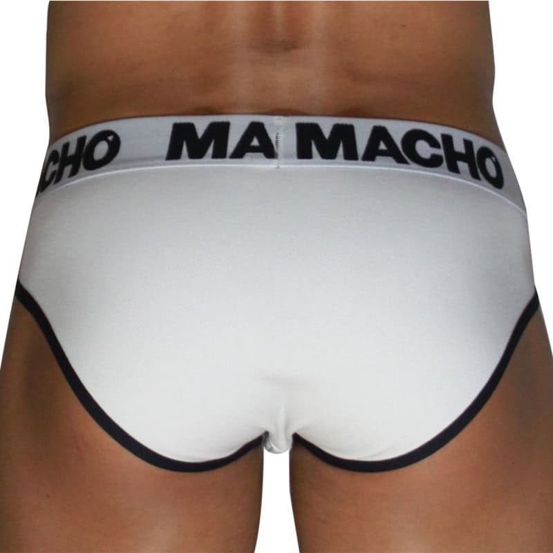 MACHO - MCH006 SLIP CLÁSICO BLANCO + NEGRO S – Image 3
