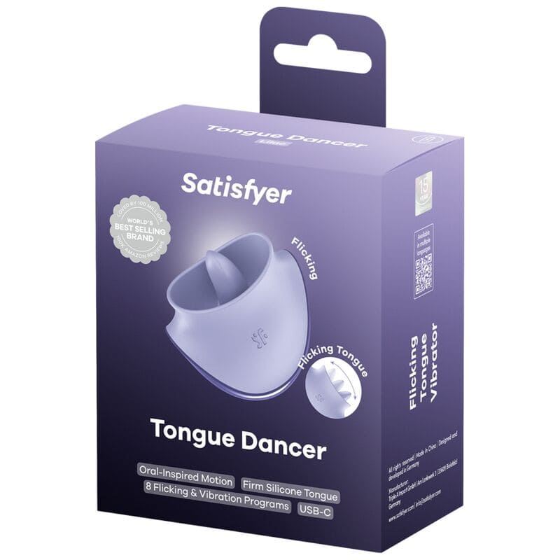 SATISFYER - TONGUE DANCER STIMULATEUR CLITORIAL AVEC VIBRATIONS ET PULSATIONS LILAS – Image 5