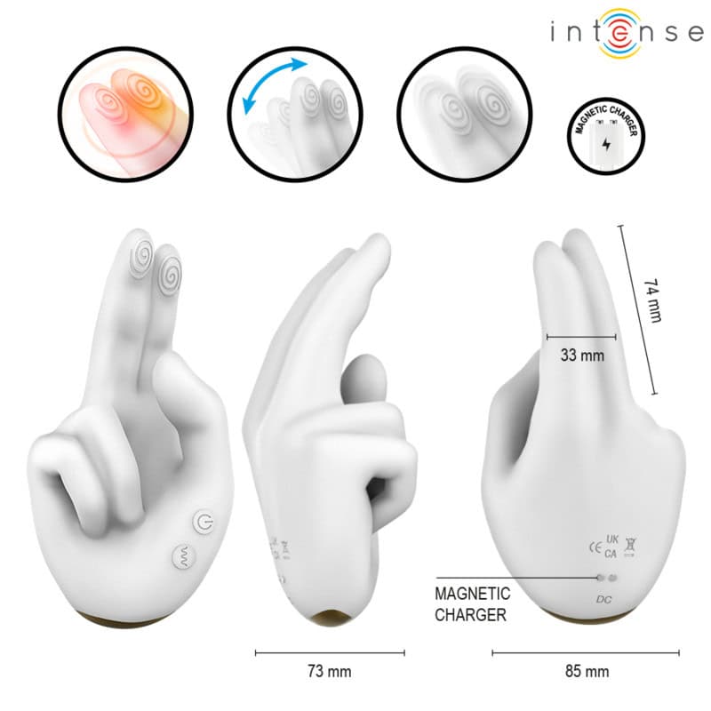 INTENSE - JIMMY STIMULATEUR MULTIFONCTION EN FORME DE MAIN AVEC VIBRATION ET CHALEUR – Image 3