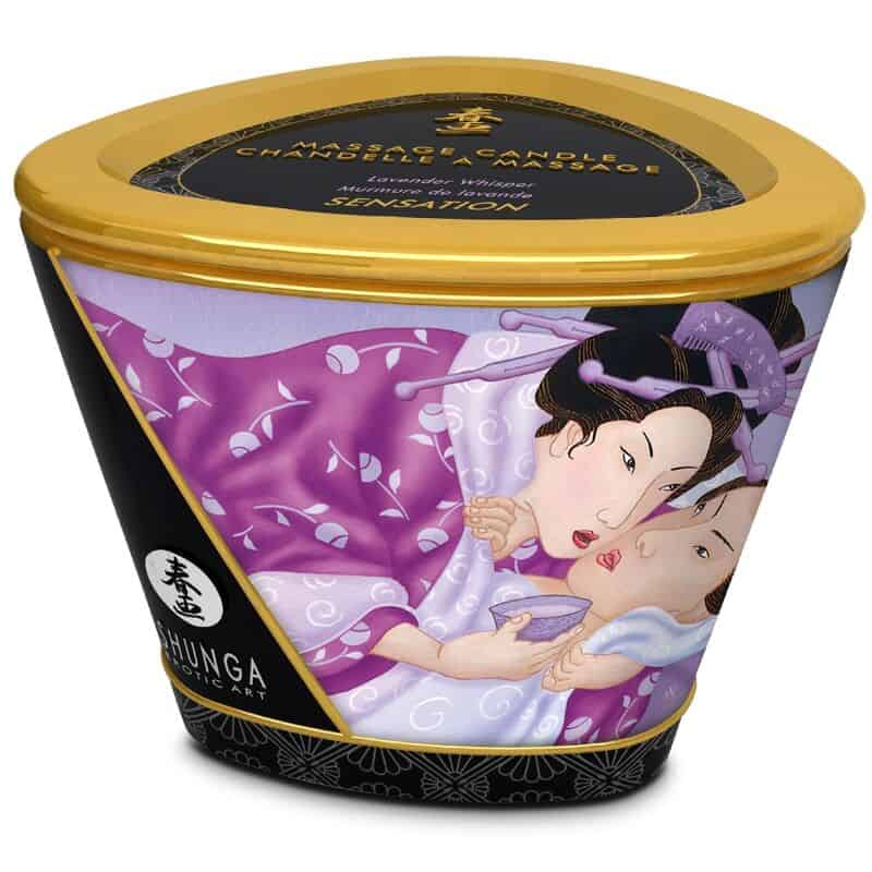 SHUNGA - BOUGIE DE MASSAGE LAVANDE 170 ML – Image 3