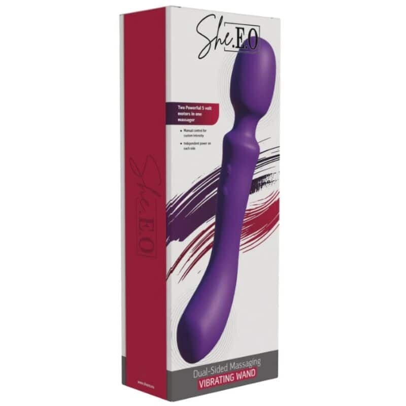 SHE.E.O - BÂTONNET DE MASSAGE VIBRANT À DOUBLE EXTRÉMITÉ VIBRANT – Image 5