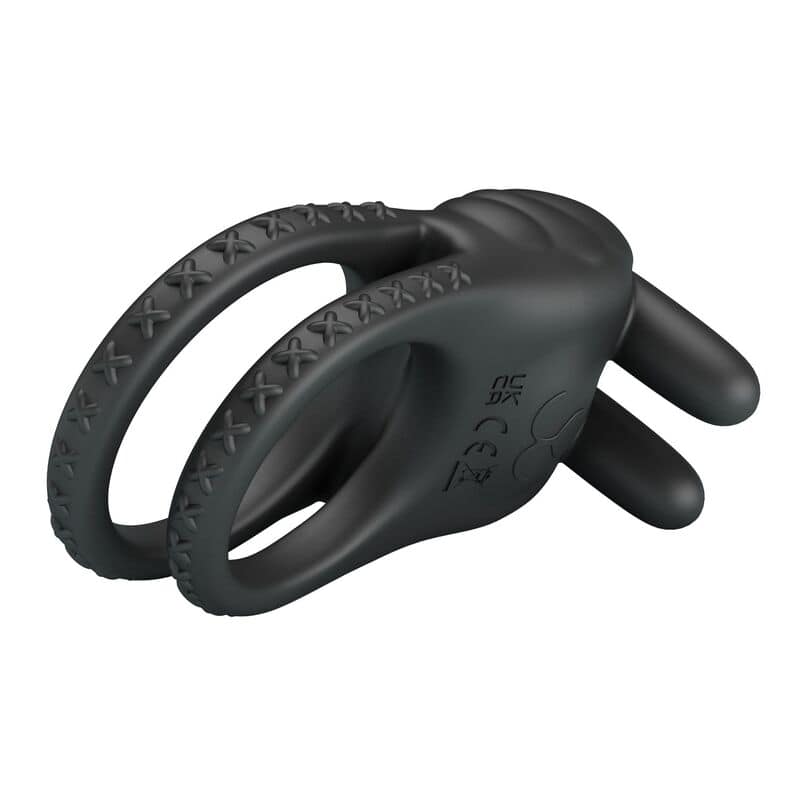 PRETTY LOVE - SINI ANNEAU PÉNIS VIBRANT RECHARGEABLE 10 FONCTIONS NOIR – Image 5