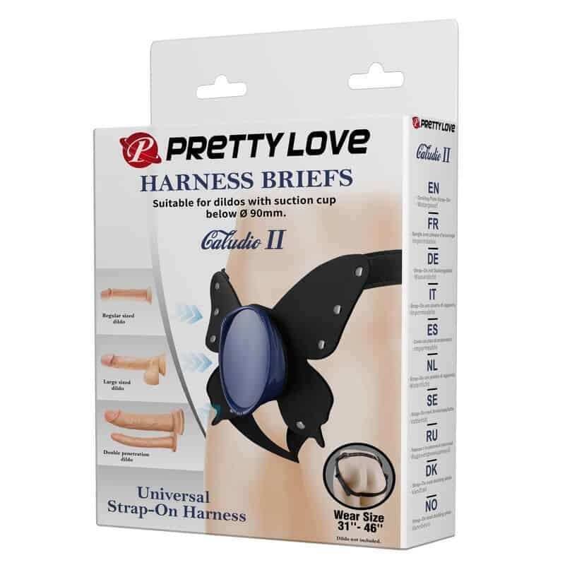 PRETTY LOVE - SLIP HARNAIS UNIVERSEL À BRETELLES NOIRES ET BLEUES – Image 2