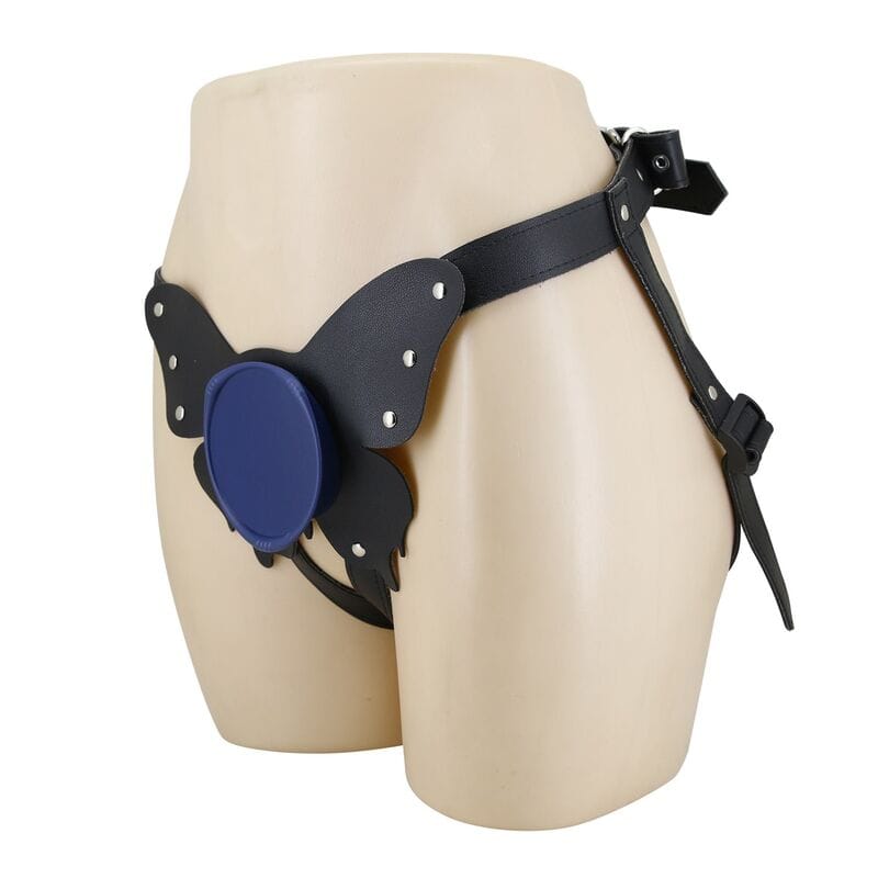 PRETTY LOVE - SLIP HARNAIS UNIVERSEL À BRETELLES NOIRES ET BLEUES – Image 3