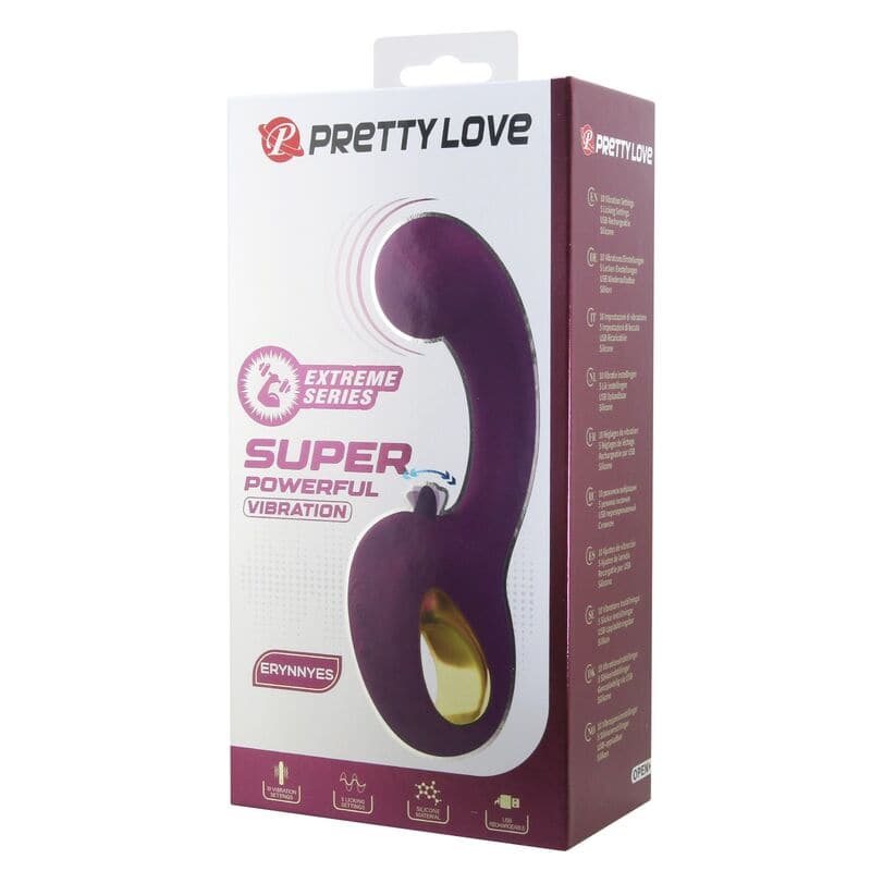 PRETTY LOVE - BRYNNLEE VIBRATEUR RECHARGEABLE AVEC STIMULATEUR ORAL 10 VIBRATIONS ET 5 FONCTIONS DE LÉCHAGE VIOLET – Image 2