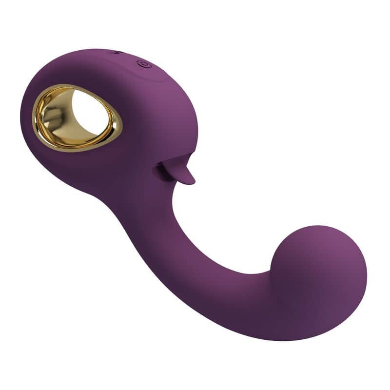 PRETTY LOVE - BRYNNLEE VIBRATEUR RECHARGEABLE AVEC STIMULATEUR ORAL 10 VIBRATIONS ET 5 FONCTIONS DE LÉCHAGE VIOLET – Image 4