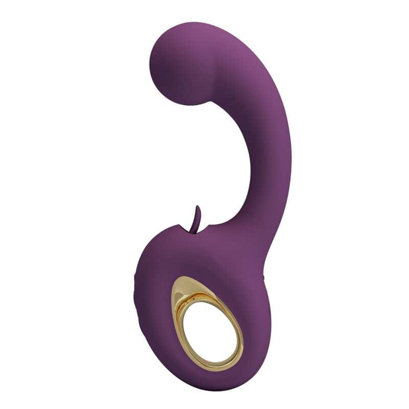 PRETTY LOVE - BRYNNLEE VIBRATEUR RECHARGEABLE AVEC STIMULATEUR ORAL 10 VIBRATIONS ET 5 FONCTIONS DE LÉCHAGE VIOLET – Image 3