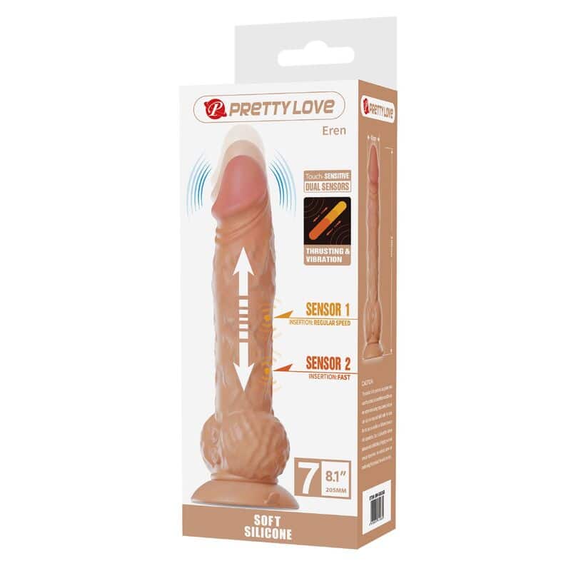 PRETTY LOVE - EREN GODEMICHET VIBRANT À POUSSER 20,5 CM Ø 4,5 CM NATUREL – Image 3
