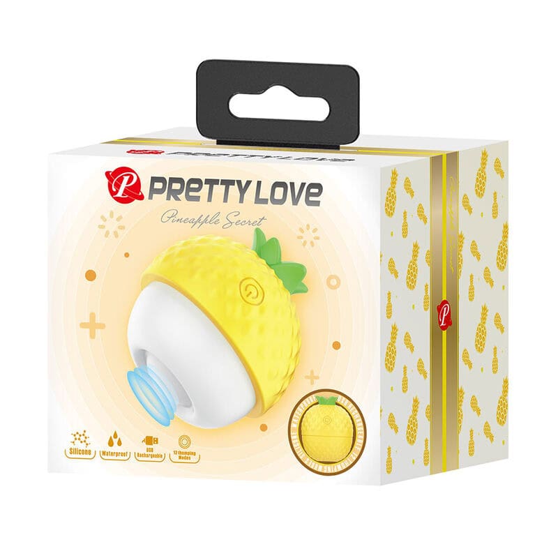 PRETTY LOVE - STIMULATEUR CLITORIAL RECHARGEABLE À SUCCION ET À POUSSÉE JAUNE – Image 2