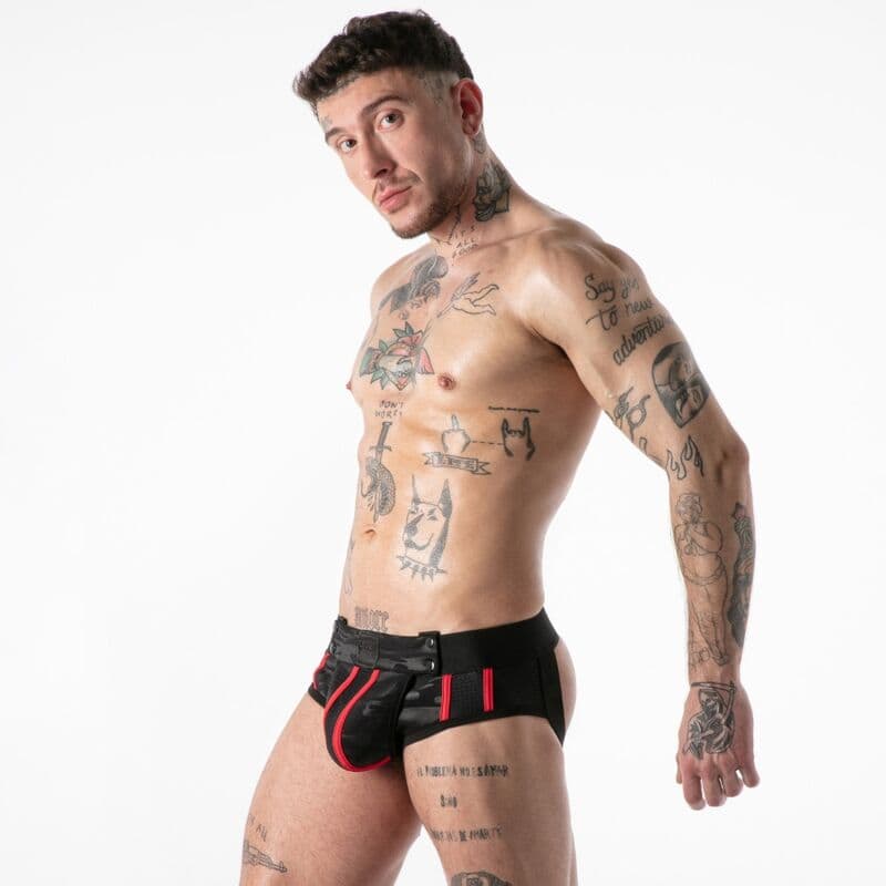 LOCKER GEAR - SLIP MILITAIRE COMPLET ROUGE S – Image 2