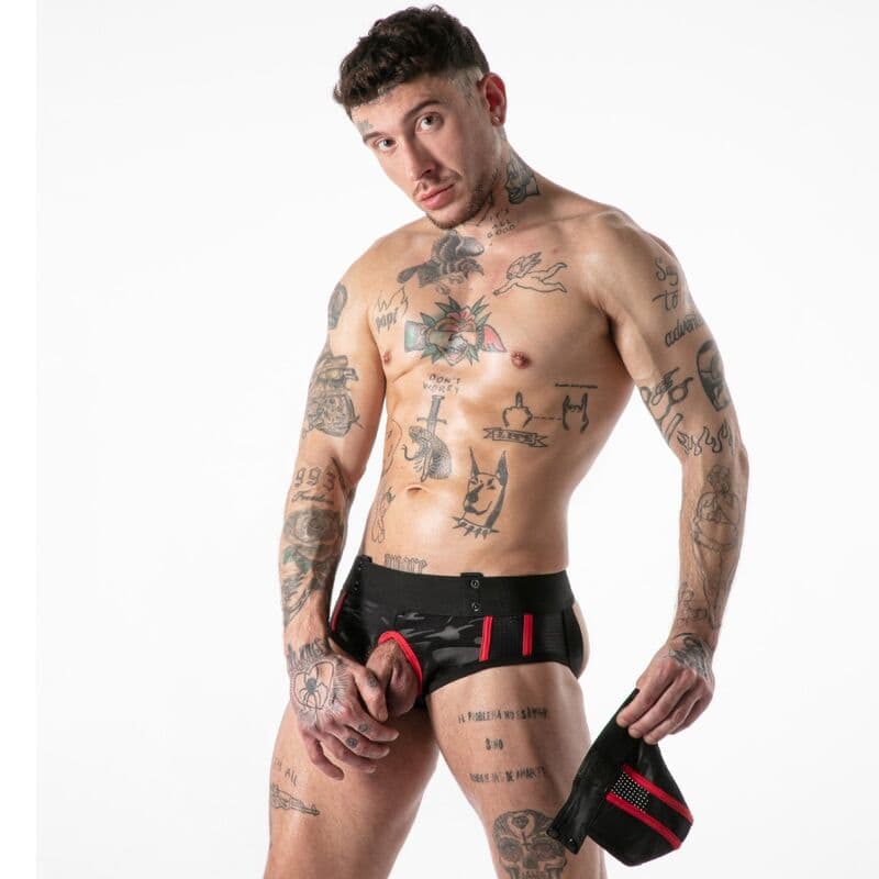 LOCKER GEAR - SLIP MILITAIRE COMPLET ROUGE S – Image 3