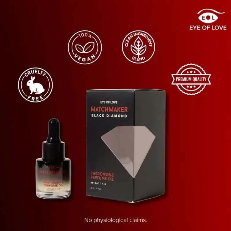 EYE OF LOVE - HUILE DE PARFUM AUX PHÉROMONES DE DIAMANT NOIR MATCHMAKER 20 ML – Image 4